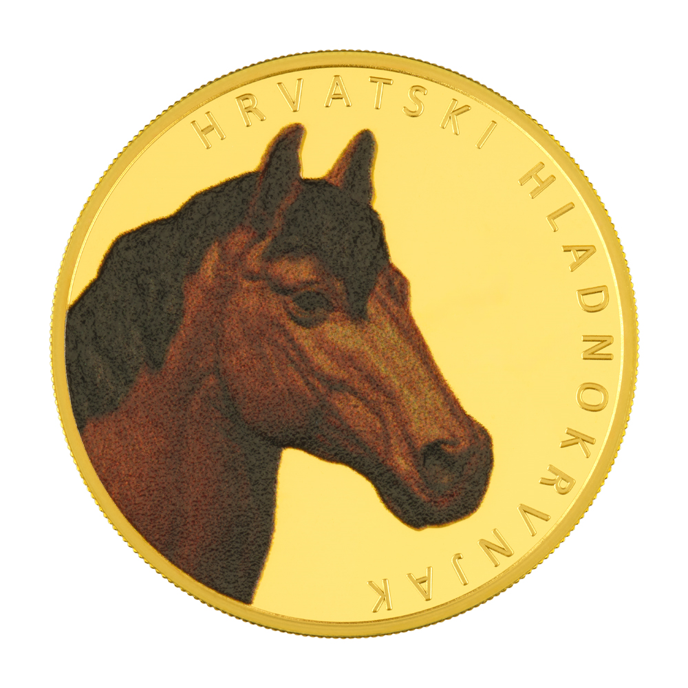 Zlatnik “Hrvatski hladnokrvnjak” 1 unca obojani – Image 1